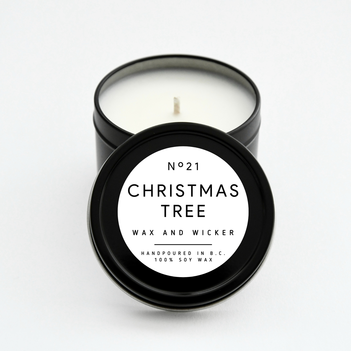 Christmas Tree Tin Candle