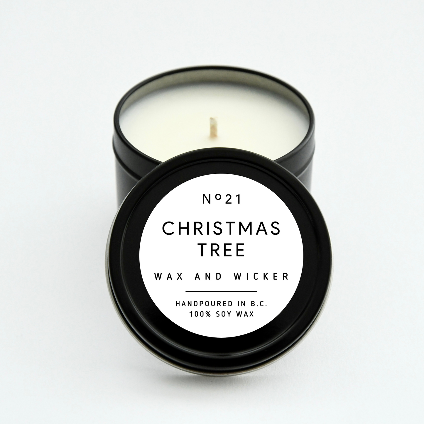 Christmas Tree Tin Candle